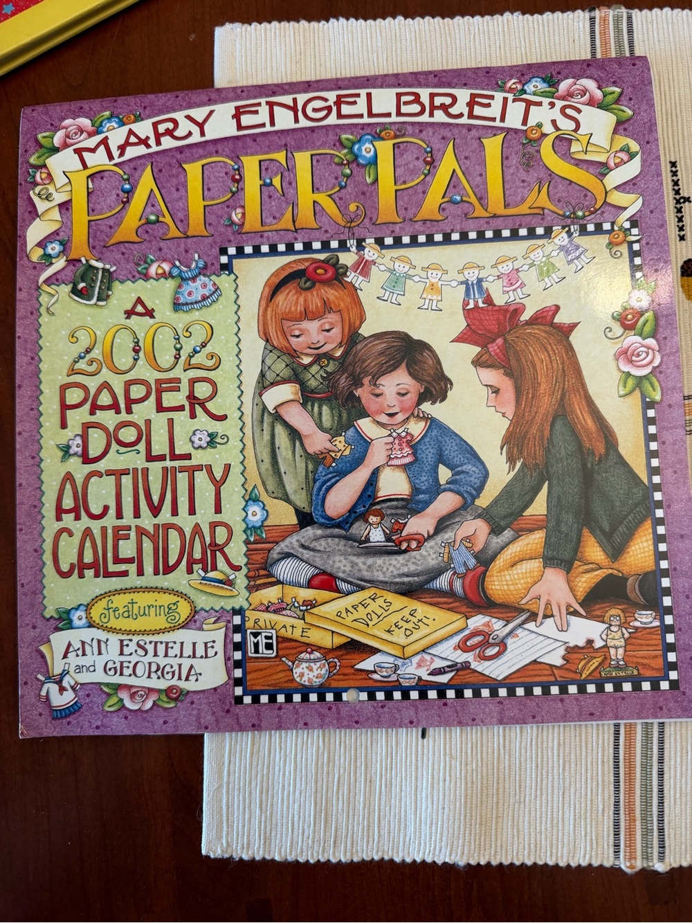 Mary Engelbreit Paper Pals 2002 Paper Doll Activity Calendar - new unused vint